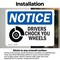 Signmission Drivers Chock Your Wheels OSHA Notice Sign, Vinyl Decal, 14in W x 10in L, 2PK OS-2PACK-NS-D-1014-L-15511 - alternate 6